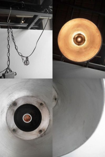 画像3: アンティーク　インダストリアル　アルミ吊り下げランプ