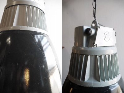 画像2: アンティーク　Czechoslovakia製　インダストリアル　吊り下げランプ F