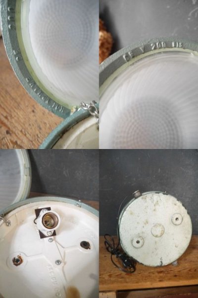 画像3: アンティーク　HOLOPHANE製　メタル×ガラス　壁付けランプ　D