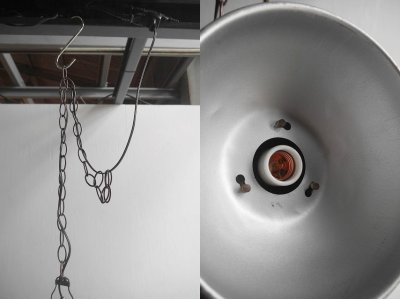 画像3: アンティーク　スチール製　吊り下げランプ　B