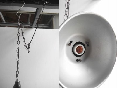 画像3: アンティーク　スチール製　吊り下げランプ　A