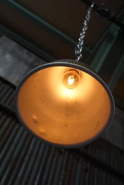 画像1: アンティーク　SMITH-VICTOR社　メタルシェード吊り下げランプ