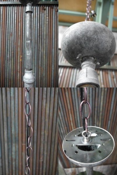 画像2: アンティーク　ホーロー吊り下げランプ 