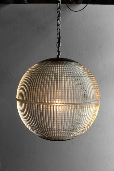 画像1: アンティーク   Holophane Glass Sphere Globe Light　A (1)